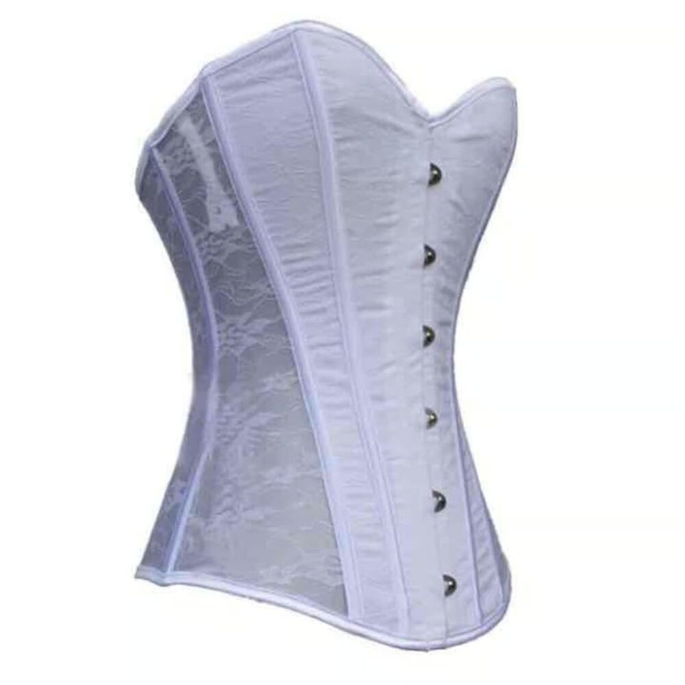 Sexy Lace up Satin Boned Corset Bustier